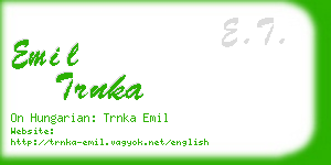 emil trnka business card